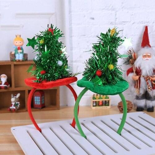 5pcs/lot Christmas Headbands Crs Tree Decorate Head Children Girls' Hairbands Festival Supplies For Party Dec