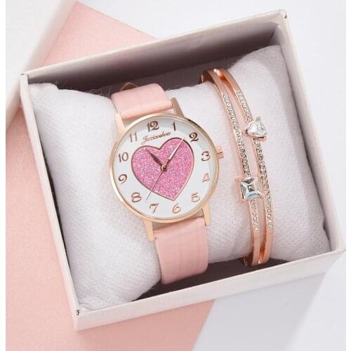 Orologio donna Luxury Watch Ladies Quartz Fashion Women Watches Wrist Watch Bracelet Set woman Casual Leather Band Women Clock