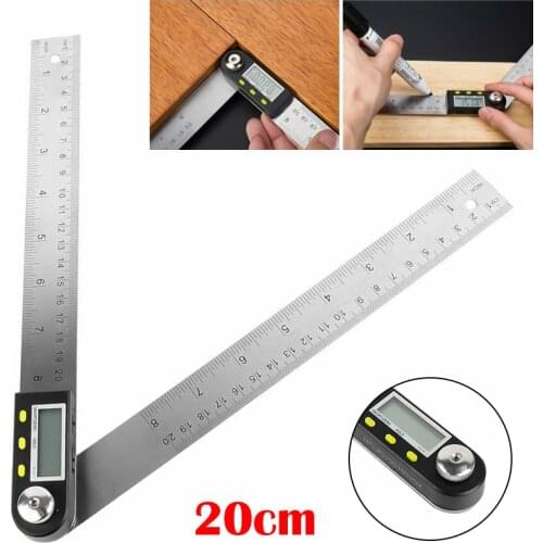 200mm Digital Protractor Angle Ruler Measuring Device Goniometer Electronic Inclinometer Angle Gauge Tool