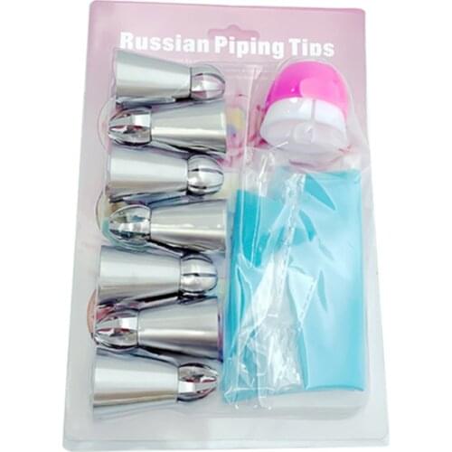 9Pcs/Set Russian Spherical Ball Stainless Steel Icing Piping Nozzle Pastry Tips Fondant Cupcake Baking Tip Tool Sphere Shape Cr