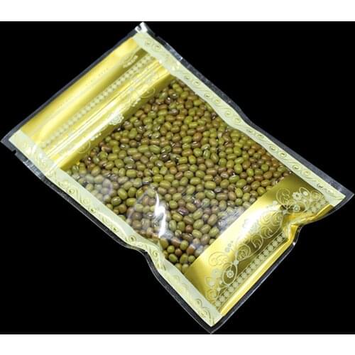 DHL Wholesale Moisture Proof Zipper Reusable Plastic Bags Clear Zip Lock Self Seal Pouch Beans Dried Flowers Snack Pack Storage