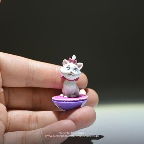 Disney the Aristocats Marie Cat 4cm Action sitting Figure Anime Decoration Collection Figurine Toy model for children gift