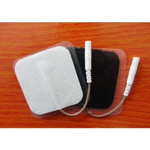 600pcs 5*5cm stickers Non-woven fabric electrode pads accessories with 2.0 hole via dhl