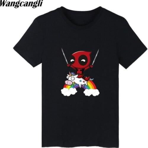 Unicorn Anime T-shirt men/women 2019 summer short Sleeve Funny Pattern Tshirt T shirt men Cotton plus size T shirts Tops 4XL