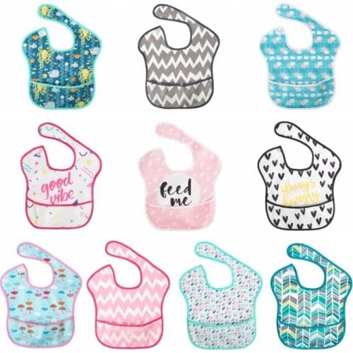 Waterproof Cartoon Baby Bibs Cotton Feeding Smock Cartoon Boys Girls Burp Cloths Infant Slobber Saliva Towel 0-3 Years