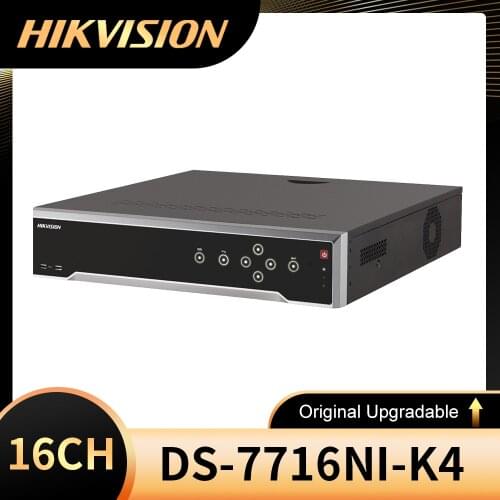 HIkvision 16ch H265 NVR 4k 16 channel support up to 8MP IP cameras DS-7716NI-K4 4 SATA