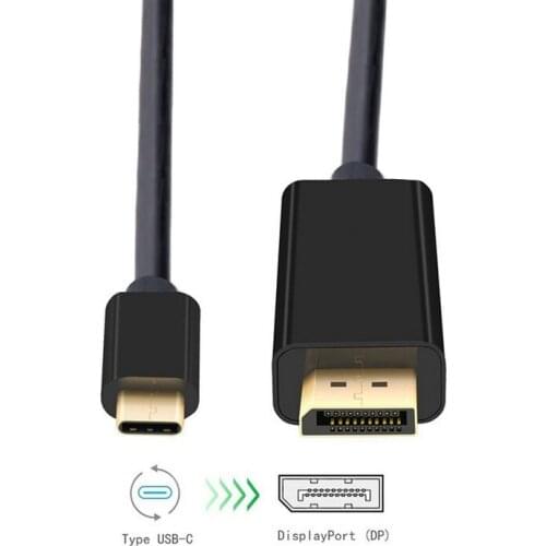 USB 3.1 Type C USB-C to DisplayPort Display Port DP 4K UHD HDTV Cable for Chromebook & Macbook & Laptop Black USB-C to DP cables