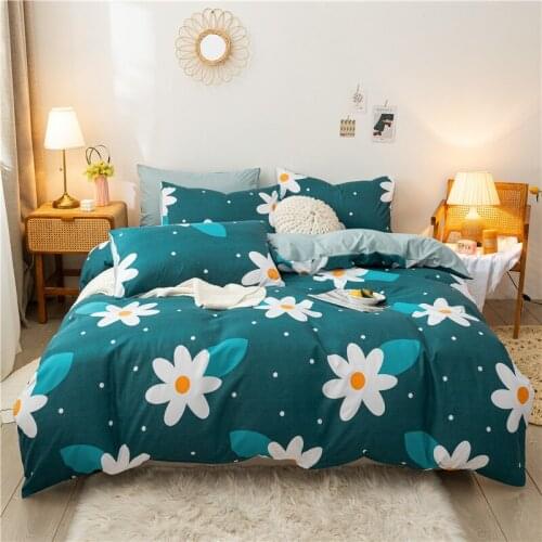 New Spring Bedding Set Summer Flower Duvet Cover Pastoral Style Home textiles luxury Flat Sheet Bedclothes 3/4pcs for Woman girl