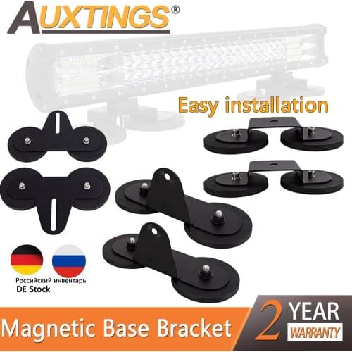 Auxtings 88mm Strong Magnetic Base Mounting Bracket Lamp Holder LED Work Light Bar Magnet Sucker For Car Offroad SUV ATV Pickup