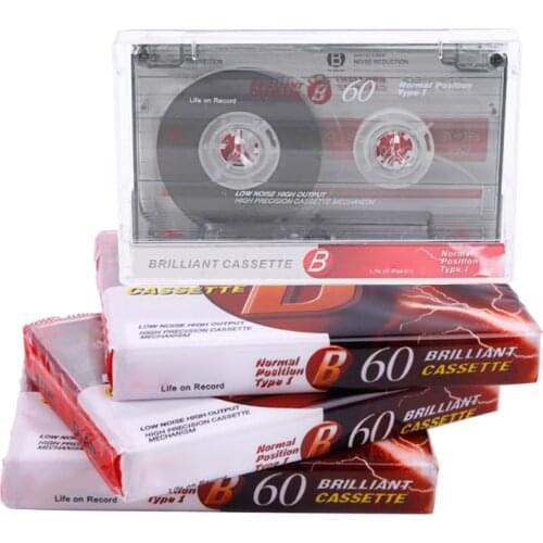 2Pcs 60 Minutes Standard Cassette Blank Tape Player Empty Magnetic Tape Recording For Speech Music Recording MP3 /DVD R9UA
