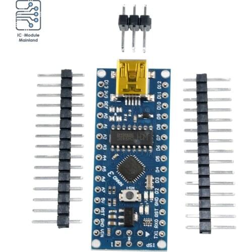 ATmega168 Mini USB CH340 CH340G Nano V3.0 3.3V 5V Microcontroller 16MHz UART Board Micro Controller Module For Arduino