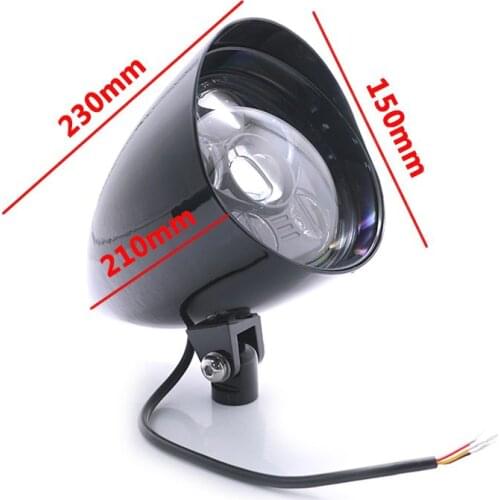 Motorcycle Black 6“ Big Led headlight Bullet Headlight Lamp For Harley Sportster Dyna Softail Bobber Chopper Custom