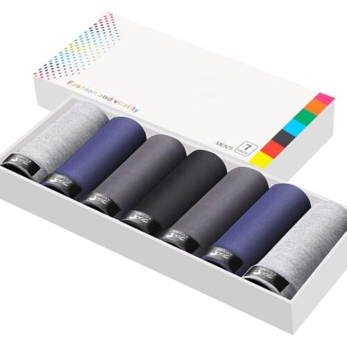 7Pcs/Lot Mens Underwear Mens Boxer Underwear Mens Pure Cotton Breathable Suit Mens Underwear