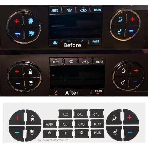 New 1pcs AC Dash Button Sticker Repair For G M Tahoe Suburban Avalanche Silverado Yukon