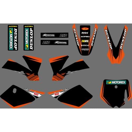 Motorcycle New Style Team Graphics Background Decal And Sticker Kit For KTM SX50 SX 50 2002 2003 2004 2005 2006 2007 2008