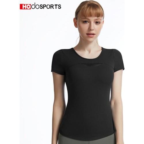 Yoga Clothes Shirt Short-sleeved Sexy Tops Professional High-end Fashion Thin Fitness Women Athletic Sport Running Shirts
