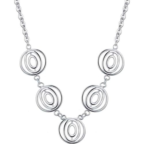 Wholesale Fashion Jewelry Necklace For Women Lady Wholesale Charm Silver Color Fashion Jewelry Pendant AN524/afcaiwja