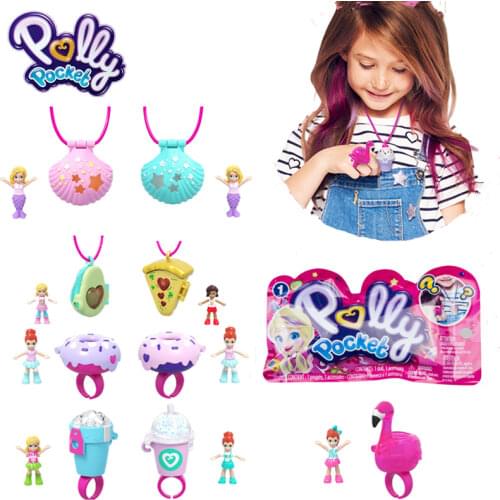 Polly Pocket Surprise Tiny Takeaway Assorted Pack Toy Blind Box 30 Kinds Surprises Accessories Blind Bag Toy Festival Gift GNK16