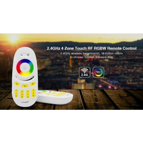 Mi.Light 2.4G RF 4-Zone Wireless Touch Screen RGBW LED Remote Controller FUT096 for RGBW LED Bulb or LED Strip Light