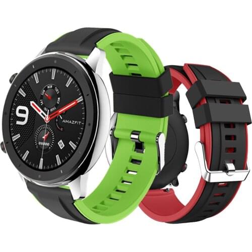 Silicone Sport Band Strap For Huami Amazfit GTR 47mm Bracelet Belt Replacement 22mm Watchband For Amazfit 3 2 2S Sport Bracelet