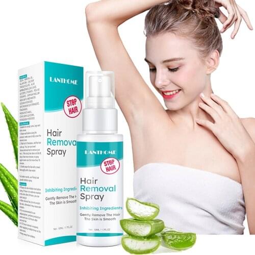 50ML Permanent Painless Hair Removal Spray Stop Hair Growth Inhibitor Shrink Pores Skin Smooth Repair Moisturizing Essence