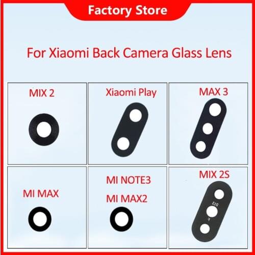 2Pcs/Lot,Rear Back Camera Glass Lens Cover For Xiaomi MIX2 MAX1 2 MAX3 note3 MIX2S play With Sticker Adhesive Replacement Parts