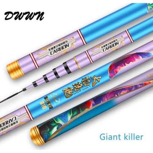 Super Hard Carbon Fiber Pole Fishing Rod 5.4m-9m Long Hand Rod Telescopic Taiwan Fishing Rod For Giant