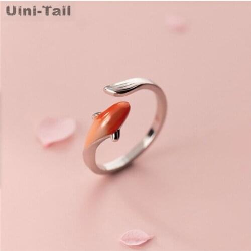 Uini-Tail new design hot sale 925 sterling silver classical art auspicious koi open ring Chinese style auspicious transit ring