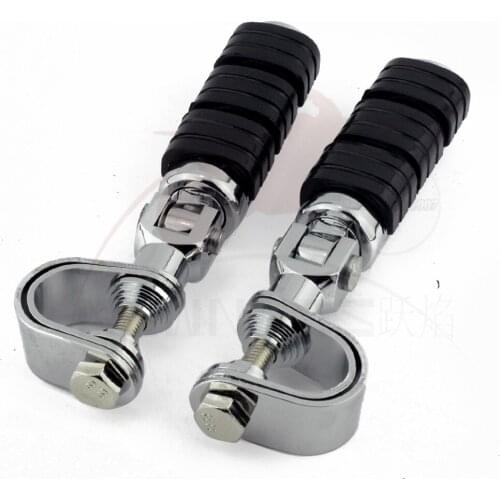 Motorcycle Highway Footrest Mount Foot Pegs Clamp 1/4" Engine Crash Bar Engine Guard For Harley Honda Yamaha Kawasaki