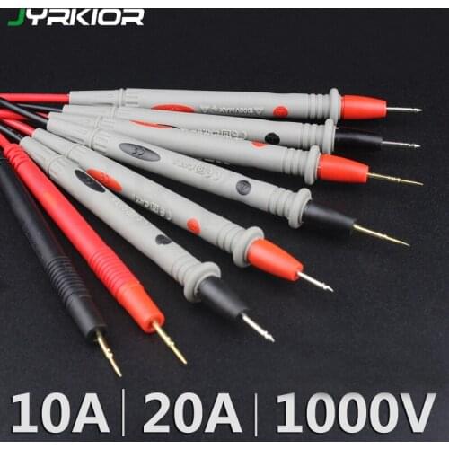 Universal Multimeter Test Leads Multimeter Probes Wire Pen Cable 10A/20A 1000V And Multimeter Test Clamp Crocodile Clip Line