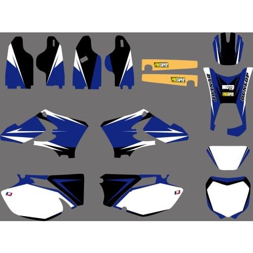 0500 Bule NEW TEAM GRAPHICS BACKGROUNDS DECALS FOR WR250F WR450F WRF 250 450 2005 2006