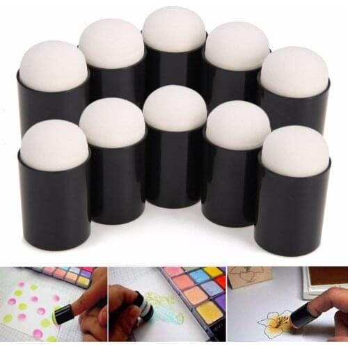 10pcs/LOT Finger Sponge Case Daubers Foam for Applying Painting Ink Stamping Chalk Mayitr Reborn DIY Craft Art Tool 18* 33mm