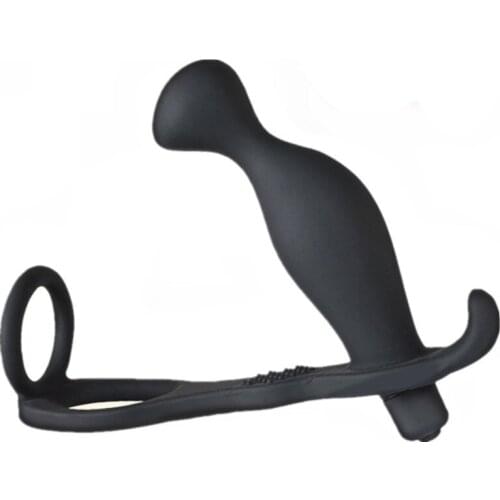 10 Speed Male Prostate Massager Cock Ring Vibrating Butt Plug Penis Ring anal hook strap on Sex Toys for Men Anal Vibrator