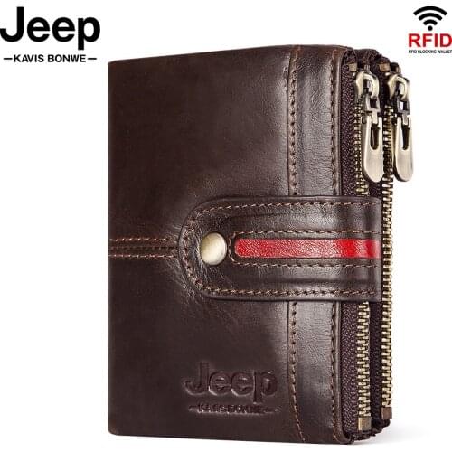 2021 Quality Genuine Cow Leather Wallets Men Coffee Male Fashion Cudan Portomonee Coin Purse Pocket Card Holder Money Bag New