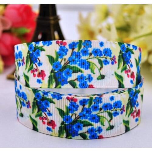 22mm 25mm 38mm 75mm Ruban satin Flowers Cartoon printed Grosgrain Ribbon Hair Accessories party decoration 10 Yards X-00273