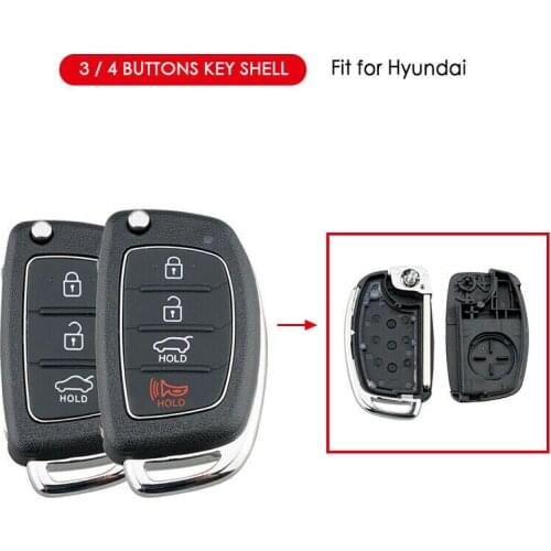 3 4 Buttons For Hyundai Santa fe Sonata Tucson Car Remote Key Fob Shell Case