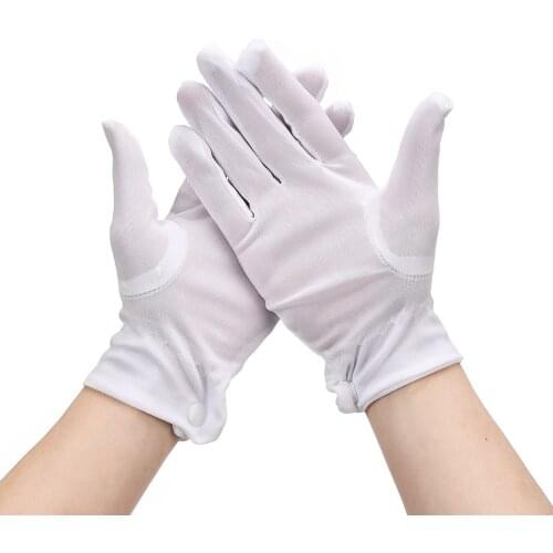 4/2/1Pairs Unisex Gloves Black White Etiquette Thin Gloves Stretch Sunscreen Gloves Dance Tight Jewelry Gloves Driving Gloves