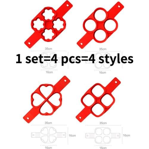 Master Mian 4 with 4 Holes 4 Holes Silicone Omelette Pancake Mold Pancake Belt Variety of Types of Baking Tools