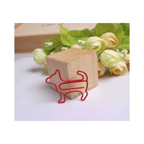 4pcs Animal Red Dog Paper Clip Color Paper Clip Paper Clip Cute