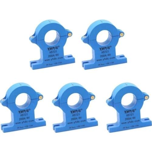 5pcs HST21 Hall Open Loop Split-Core Current Sensor 200A/4V ±15V