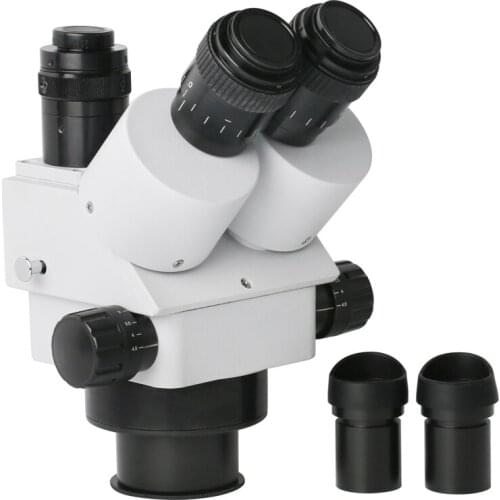 7X-45X Simul-Focal Trinocular Zoom Stereo Microscope Head + WF10X/20mm Large Field Eyepiece