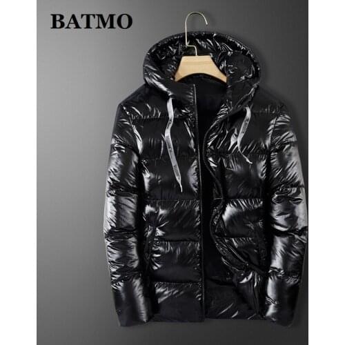 BATMO 2020 New arrival Men Winter Warm USB Heating Jackets Smart Thermostat Hooded Heated Clothing Waterproof Warm Jackets 050