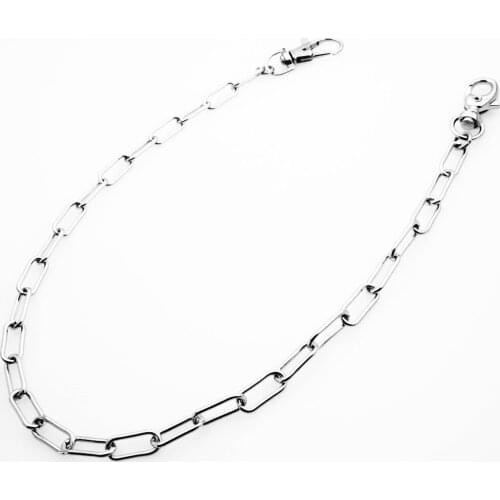 45/50cmStainless Steel Wallet Chain, Wallet Long Purse Chain Punk Key Chain with Chain for Biker Trucker Motorcycle Pants Jean