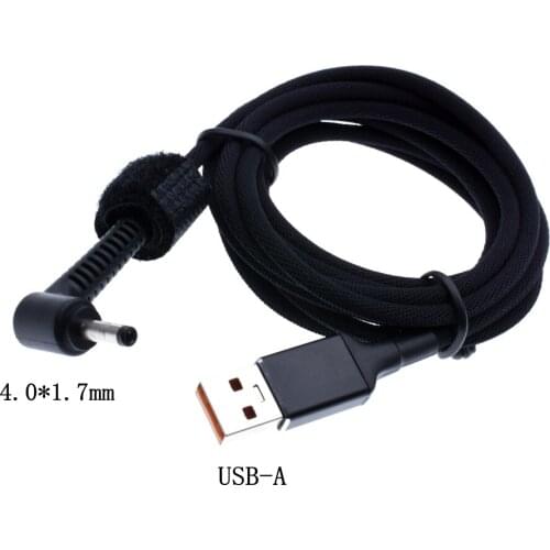 65W USB male head to DC 4.0x1.7mm Power Supply Adapter Cord 1.8m for Lenovo 100-15 B50-10 YOGA 710 510-14ISK 20V 2.25A 3.25A