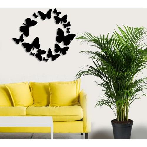 Butterflies Progressing Together Wall Home Accessory Wooden Table 50x42cm