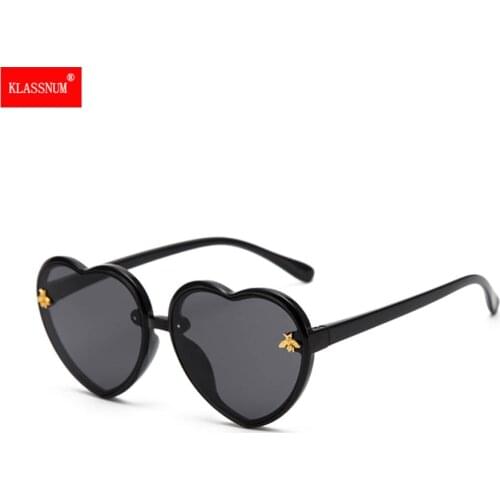 Kids Heart Sunglasses Children Retro Cute Cartoon Bee Sun Glasses Pink Frame Girls Boys Baby Eyeglasses Fashion New Trends 2021