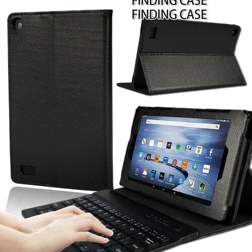 Drop Resistance Anti-Dust Keyboard Case for Amazon Fire 7/Fire HD 8/Fire HD 10 Foldable Tablets Case+Keyboard Tablet Accessories