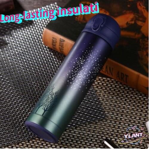 New Design Double Wall Stainless Steel Vacuum Flasks 500ml Thermos Cup Coffee Tea Milk Travel Mug Thermo Bottle Gifts Thermocup
