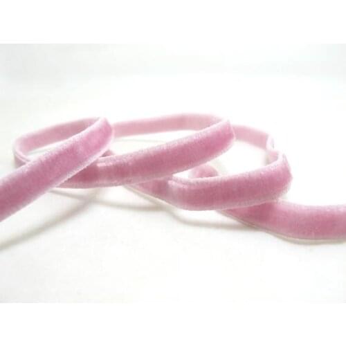 6 / 9/ 16/ 22mm || Single Face ELASTIC STRETCHY Velvet Ribbon || Swiss Made Nylon Velvet by the YARD