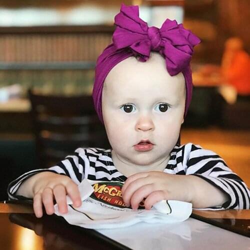Newborn Toddler Kid Cotton Hat Cute Bow Baby Boys Girls Soft Cap for Children 2020 Winter Head Clothing Accessory Photography